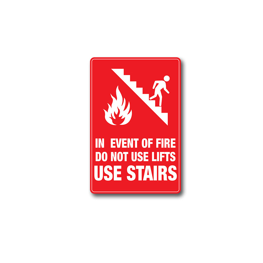 Signage: Do Not Use Lift Use Stairs Location Sign